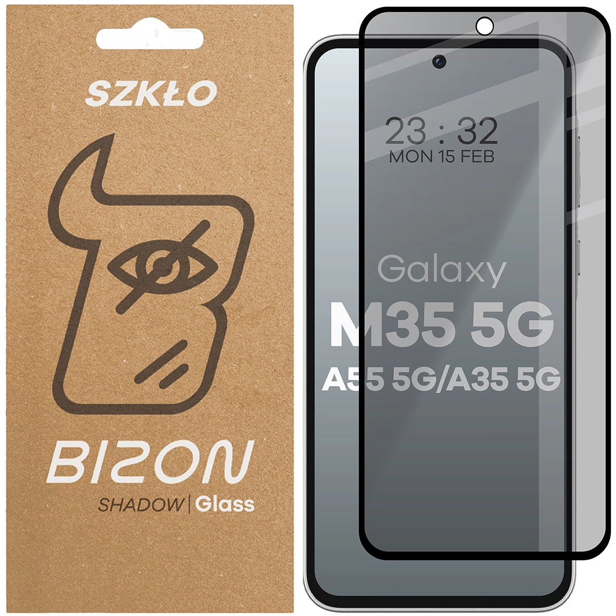 Szkło prywatyzujące Bizon Glass Edge Shadow do Samsung Galaxy M35 5G / A55 5G / A35 5G
